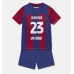 Billige Barcelona Jules Kounde #23 Børnetøj Hjemmebanetrøje til baby 2023-24 Kortærmet (+ korte bukser)